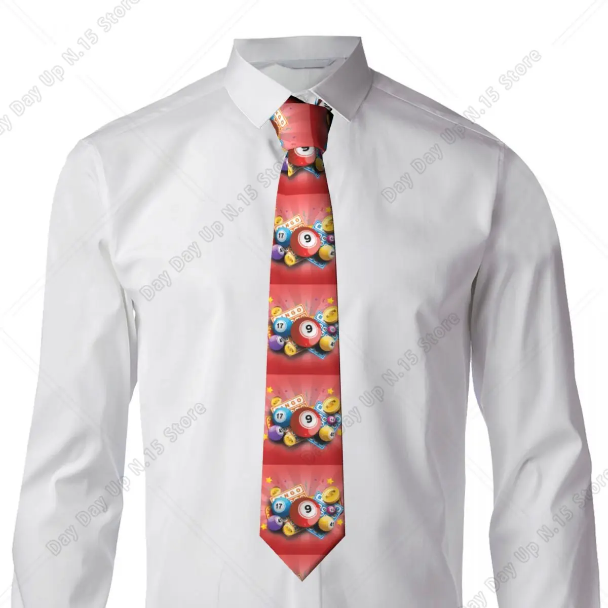 Custom Hot Game Bingo Necktie for Men Personalized Silk Wedding Ties
