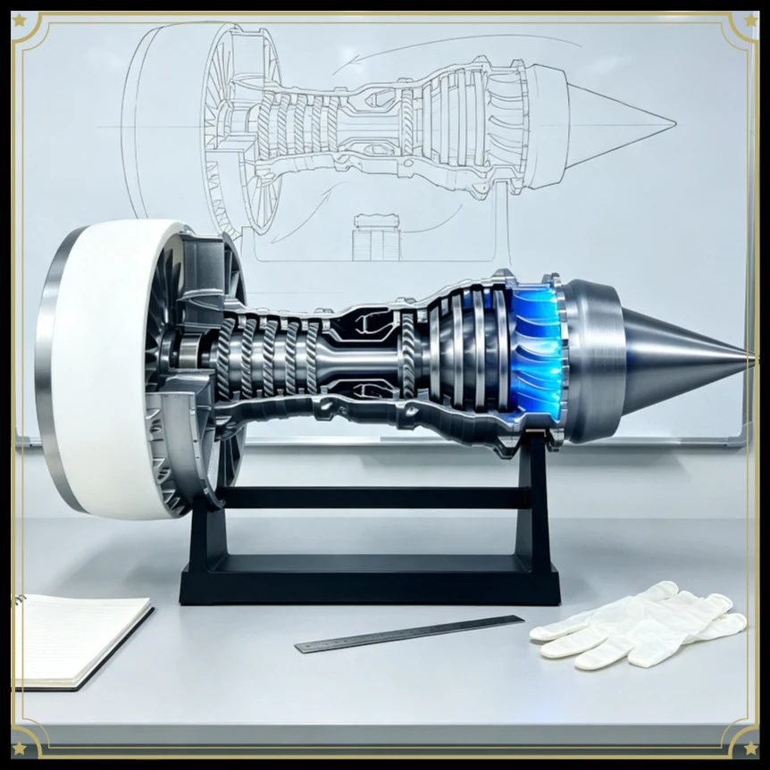 TR900 23cm Turbofan Engine Model Battery Powered Finished Aircraft Jet Engine Ornament Toy