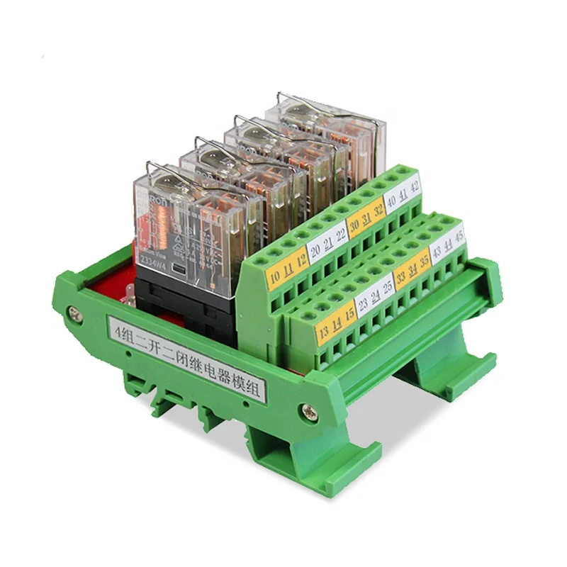 

4-канальный релейный модуль JR-4L2/DC24V DPDT 2NO 2NC 4-канальная плата управления реле