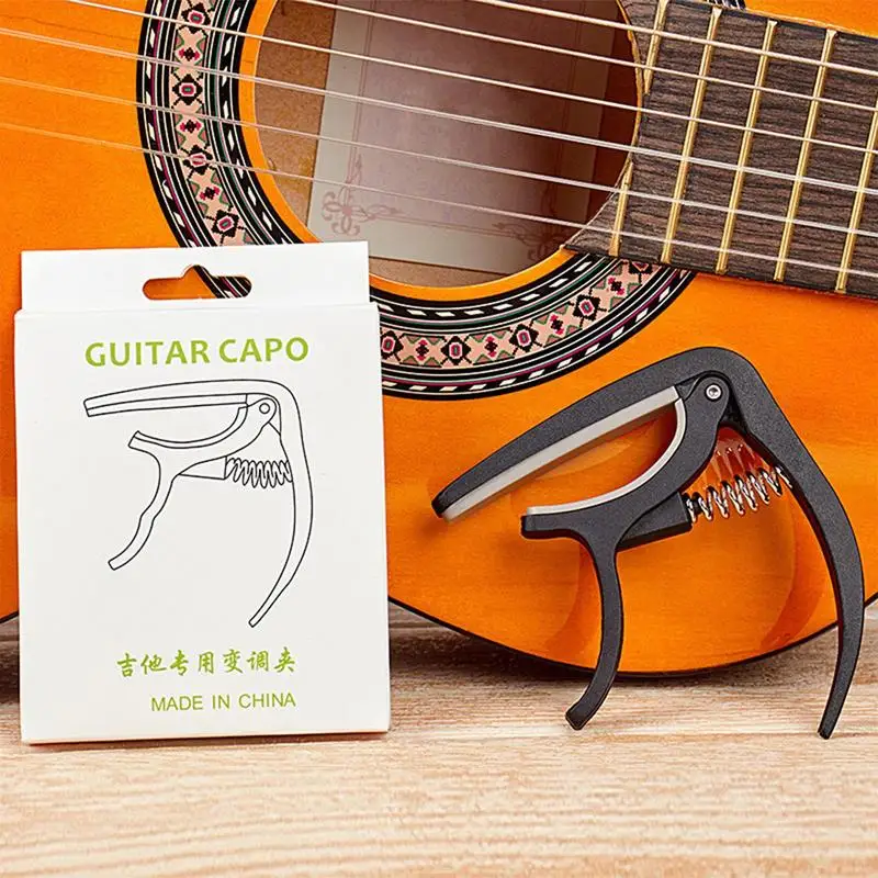 Guitar Clamp Classical Guitar Tuning Capo Portable Spring Action Grabber Multifunctional Guitar Accessories For Folk Guitar