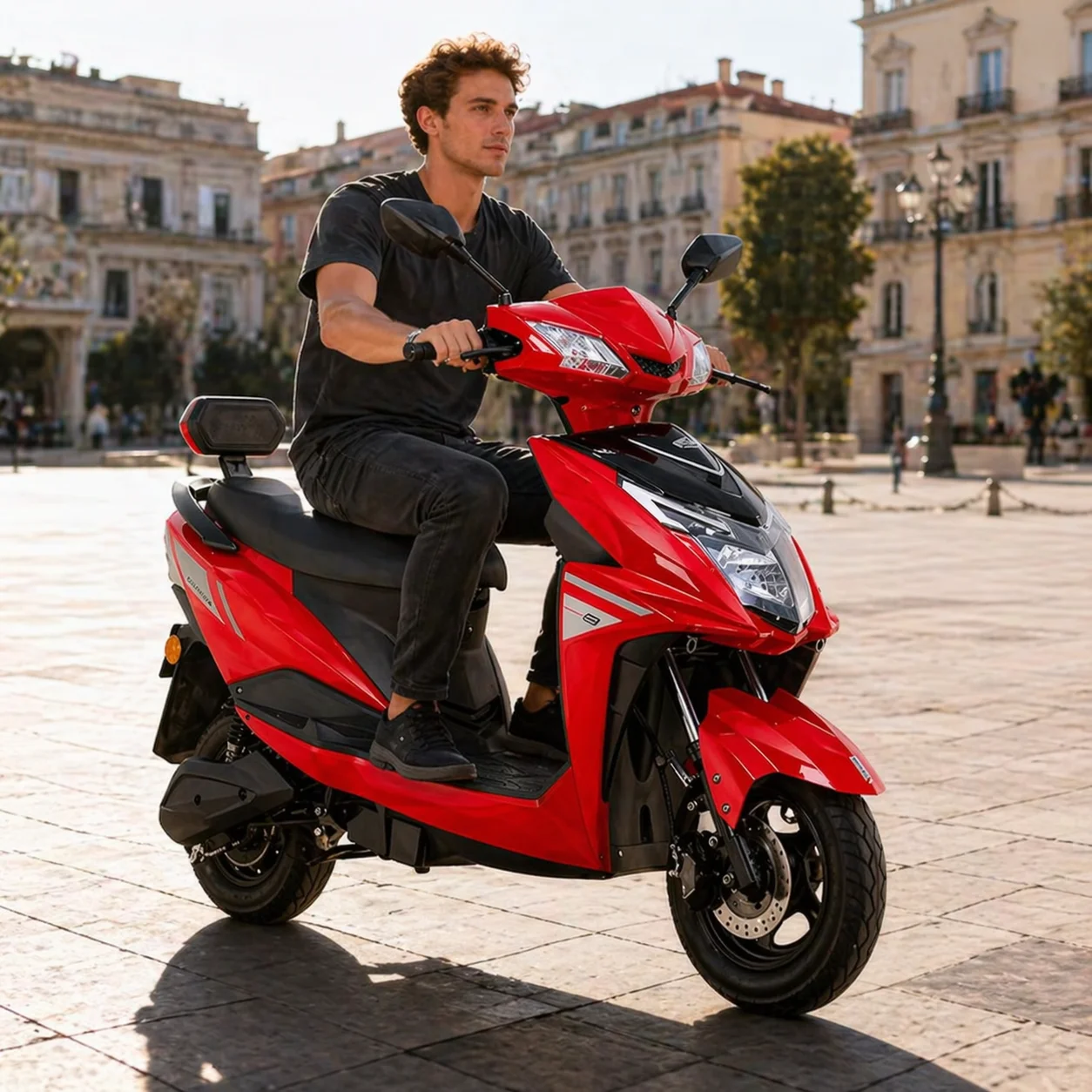 60V 20A 800W High-Speed Electric Sportbike Off-Road Scooter Moped with Pedal Wholesale Adult E-Bike