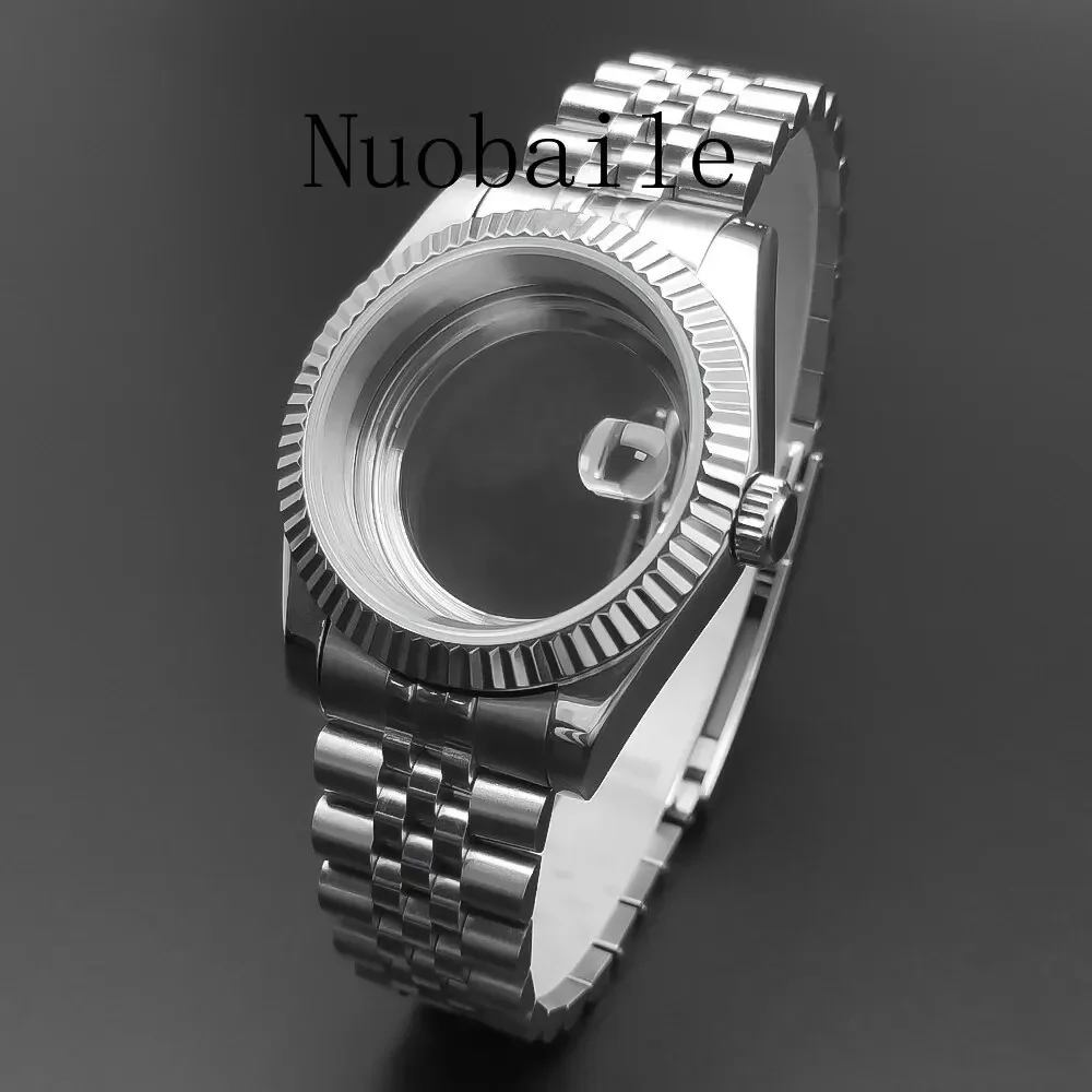 Neiton 36mm/40mm Sapphire Glass For Men Watch Case Fit NH35 NH36 NH34 Movement FashionWaterproof Jubilee Stainless Steel