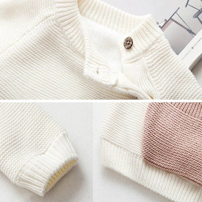 IENENS Baby Boys Girls Warm Sweaters Clothes Toddler Infant Sweater Coats Children Cartoon Thicken Tops Wool Pullovers Clothing