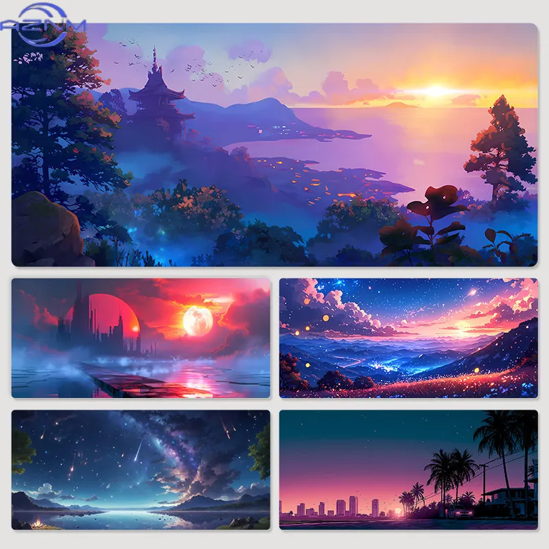 Mouse Pad Large Healing Series Landscape Workstation Desktop Pads Office Learning Game Keyboard Mat Anime Mouse Pads