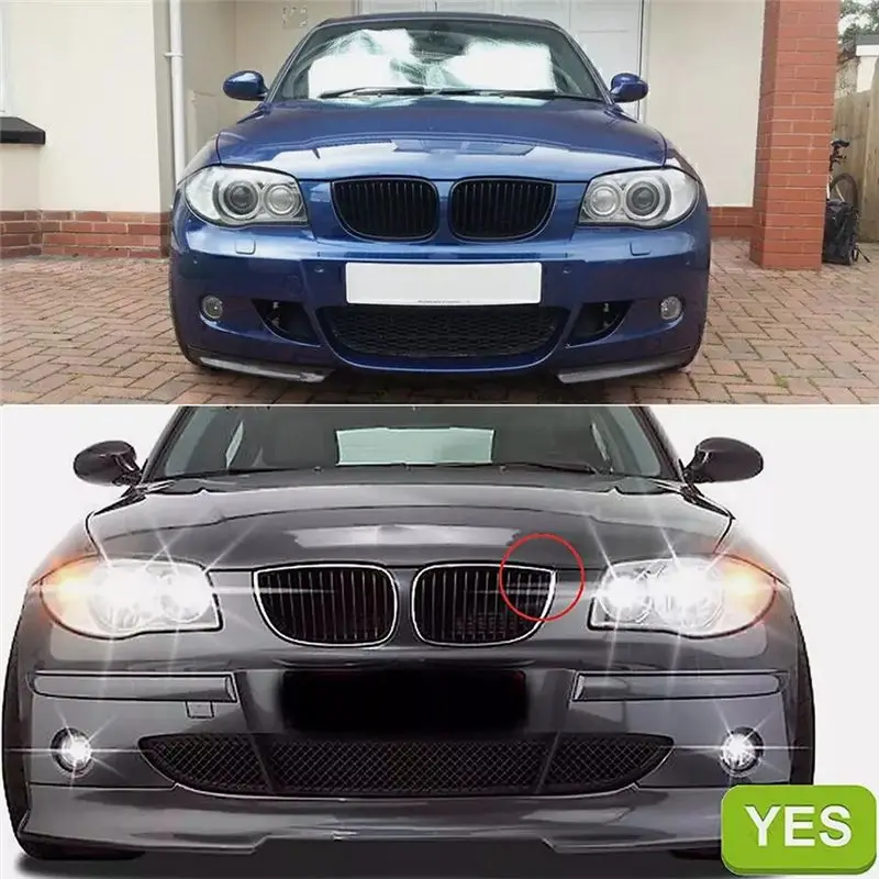 Superior-1Pair For BMW E81 E87 1 Series E87 Pre-LCI 2004-2007 Front Kidney Grille Grill Gloss Black 51137077129 51137077130