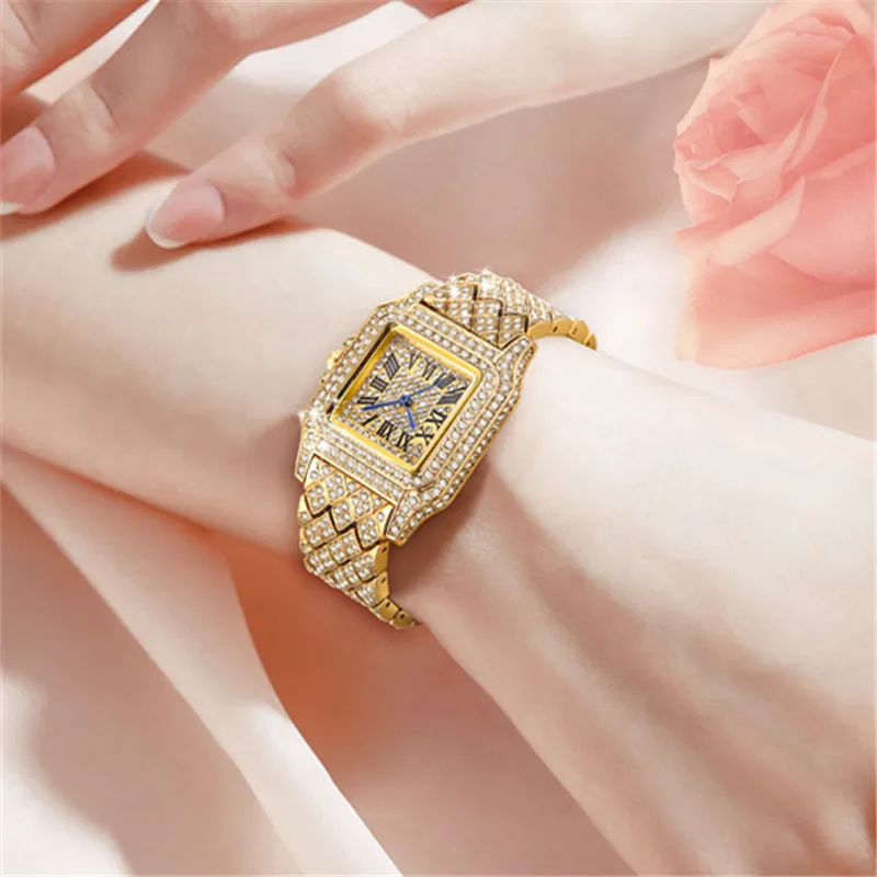 Women Luxury Brand Diamond Watches Reloj Mujer Girls Fashion Alloy Band Casual Simple Quartz Watch Silver Femmes Montres Mode