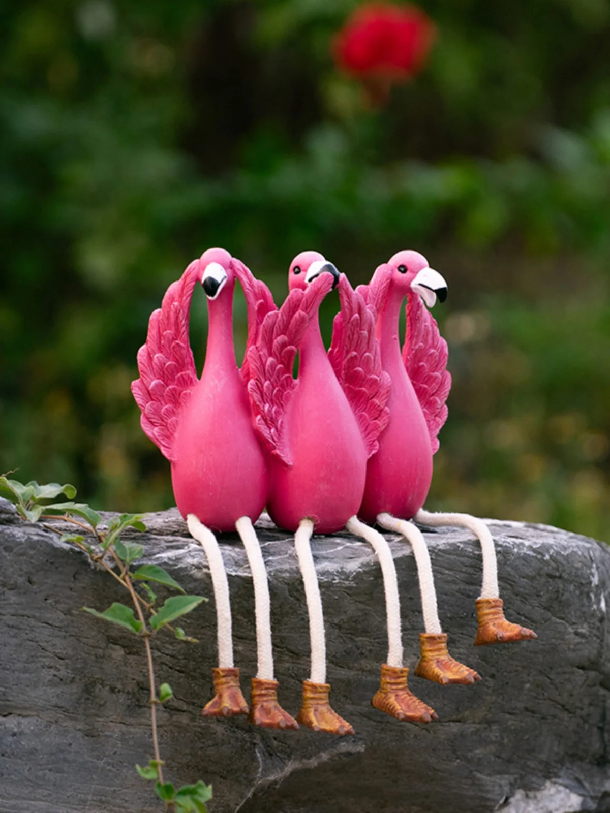 Creative Cartoon Flamingo Ornament Garden Grocery, Garden Arrangement Tabletop Gardening Ornament