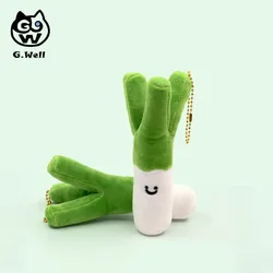 15CM New Anime Hatsune Miku scallion Q version Kawaii Figure Plush cartoon Toys bag Pendant Cosplay props Gifts