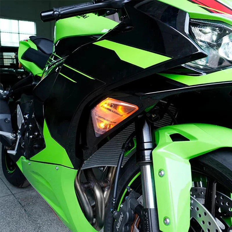 2pcs Front LED Turn Signal Fit for Kawasaki For Kawasaki Ninja ZX 6R 2025 Motorcycle Lamp Flashing Indicator Light