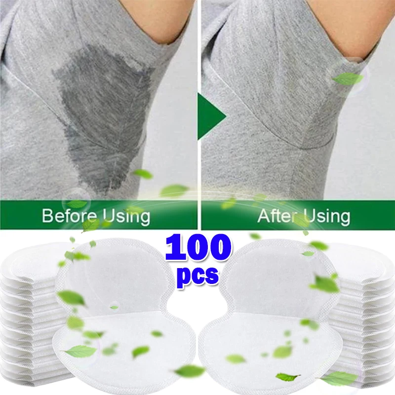 100Pcs Underarm Sweat Pads Non-woven Breathable Ultra-thin Armpit Sweat Pad Non Visible Comfortable Men Women Underarm Sweat Pad