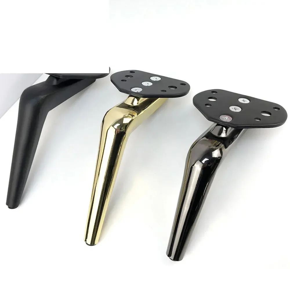 

4pcs Furniture Cabinet Legs Metal Black Gold Height 15/18cm Sofa Feet for Bed Dresser Coffee Table Leg Home Replacement Hardware