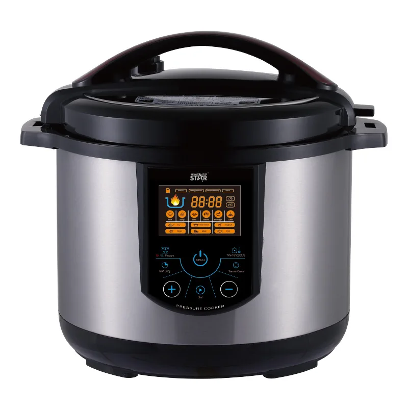 Multifunctional Pressure Cooker 10L Pot Household Rice Vegetable Cooking Soup Stewing Machine Touch Screen