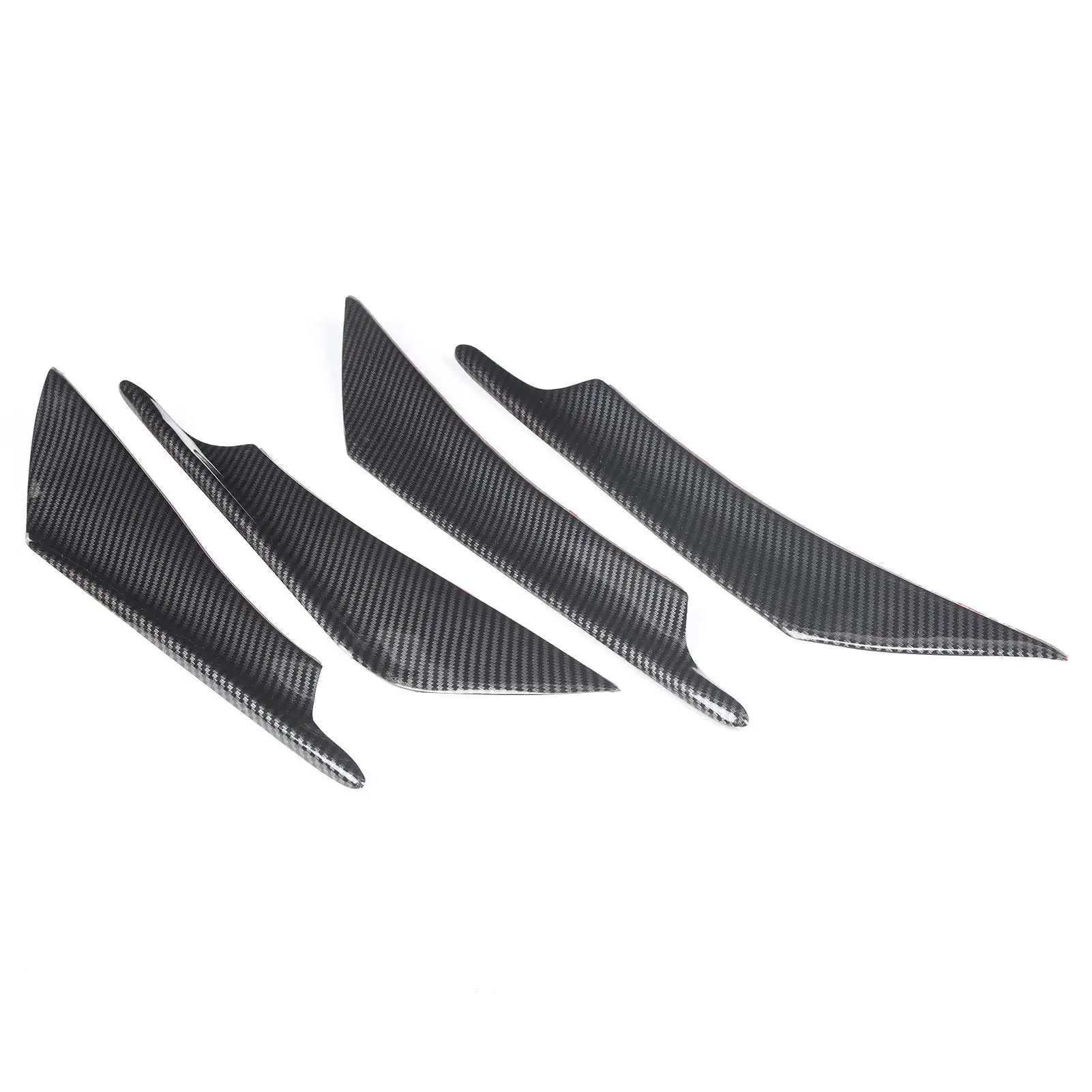 Car Body Kits Universal Front Bumper Spoiler Lip Splitter Fin Carbon Style Car Exterior Body Kits