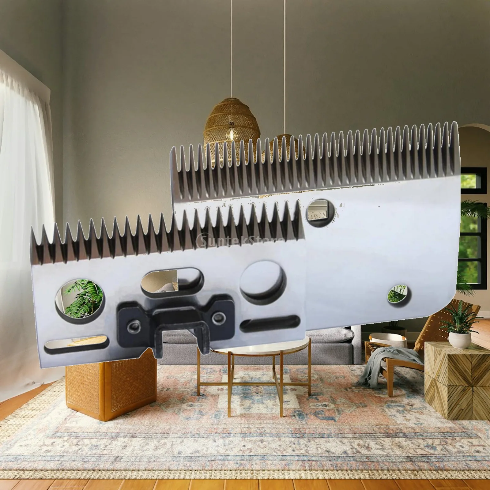 metal-horse-clipper-blade-livestock-hair-trimmer-replacement-part-flat-rectangular-plate-with-mounting-bracket-for-thick-coat