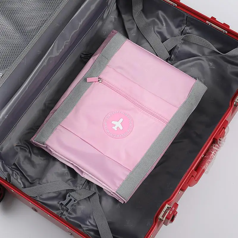 Oxford Faltbare Reisetasche mit rundem Etikett, Handgepäck-Koffer, Umzugstasche, Packtasche, Aufbewahrungstasche für Flugreisen – Detail 8