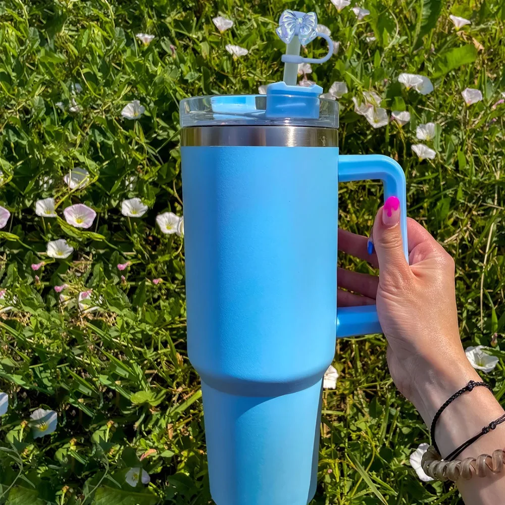 

Reusable Silicone Butterfly Straw Cap Proof Splash Drinking Straw Topper Dustproof Reusable Straw Cover