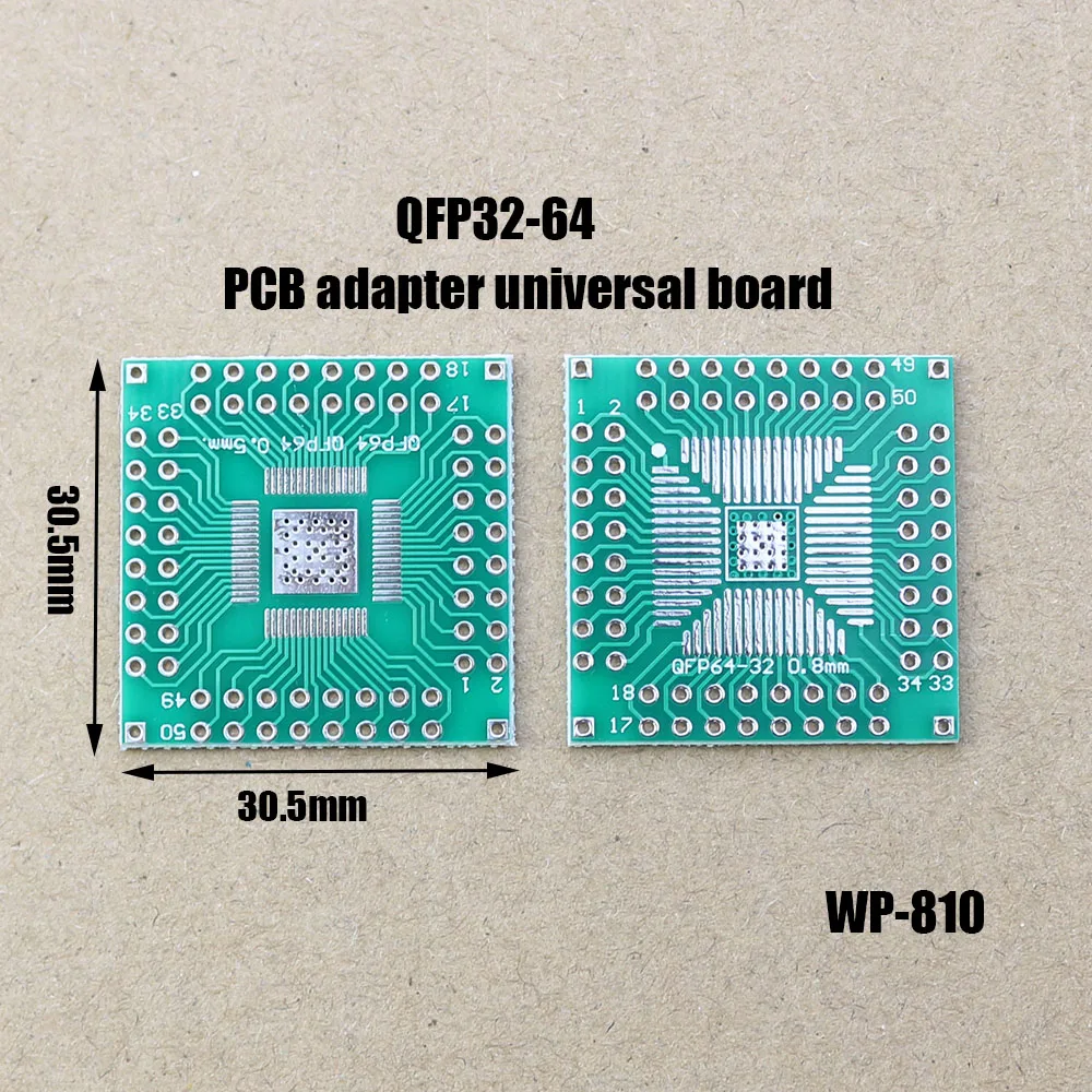 

1pcs/Lot QFN56 QFN64 QFP32 QFP40 QFP48 QFP56 QFP64 Adapter Board Converter Pinboard Patch to DIP 0.5mm 0.8mm Transfer Plate