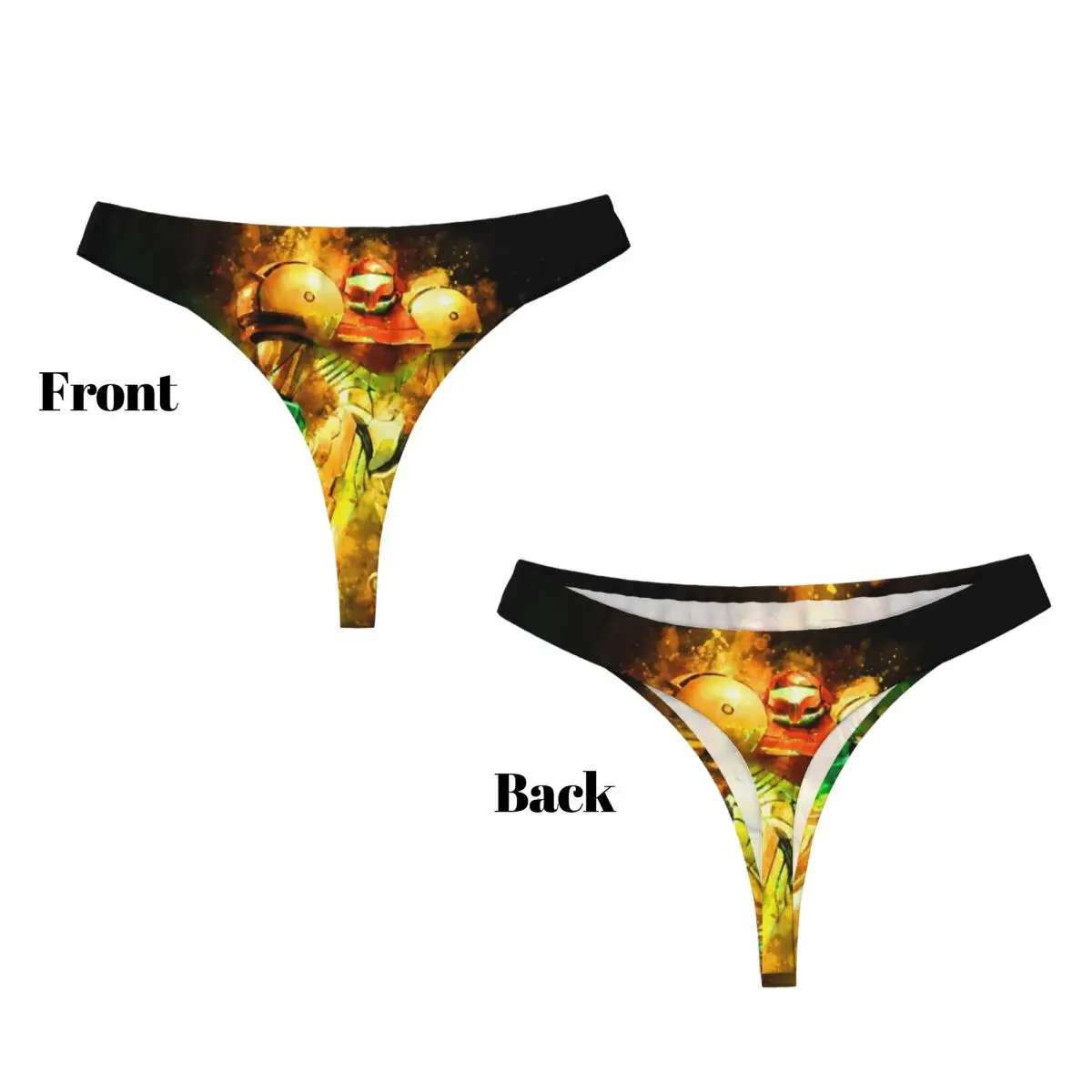 Custom Metroid Samus Aran Prime Hunter (3) G-string Panties Sexy Breathable Women Stretch Thongs Comfort Underwear