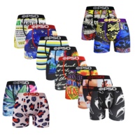 1Pcs Sexy Men Underwear Boxers Men's Panties Lingerie Breathable Printed Male Underpants Plus Size Man Boxer Briefs Mens Trunks