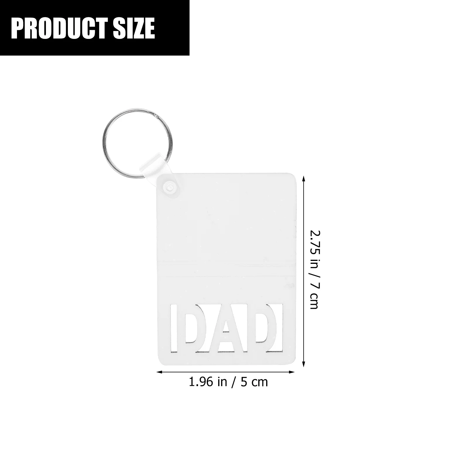 

6Pcs Sublimation Dad Sign Keyring DIY Blanks Double Side Sublimation Heat Transfer Key Chain for Personalized Memory Gift