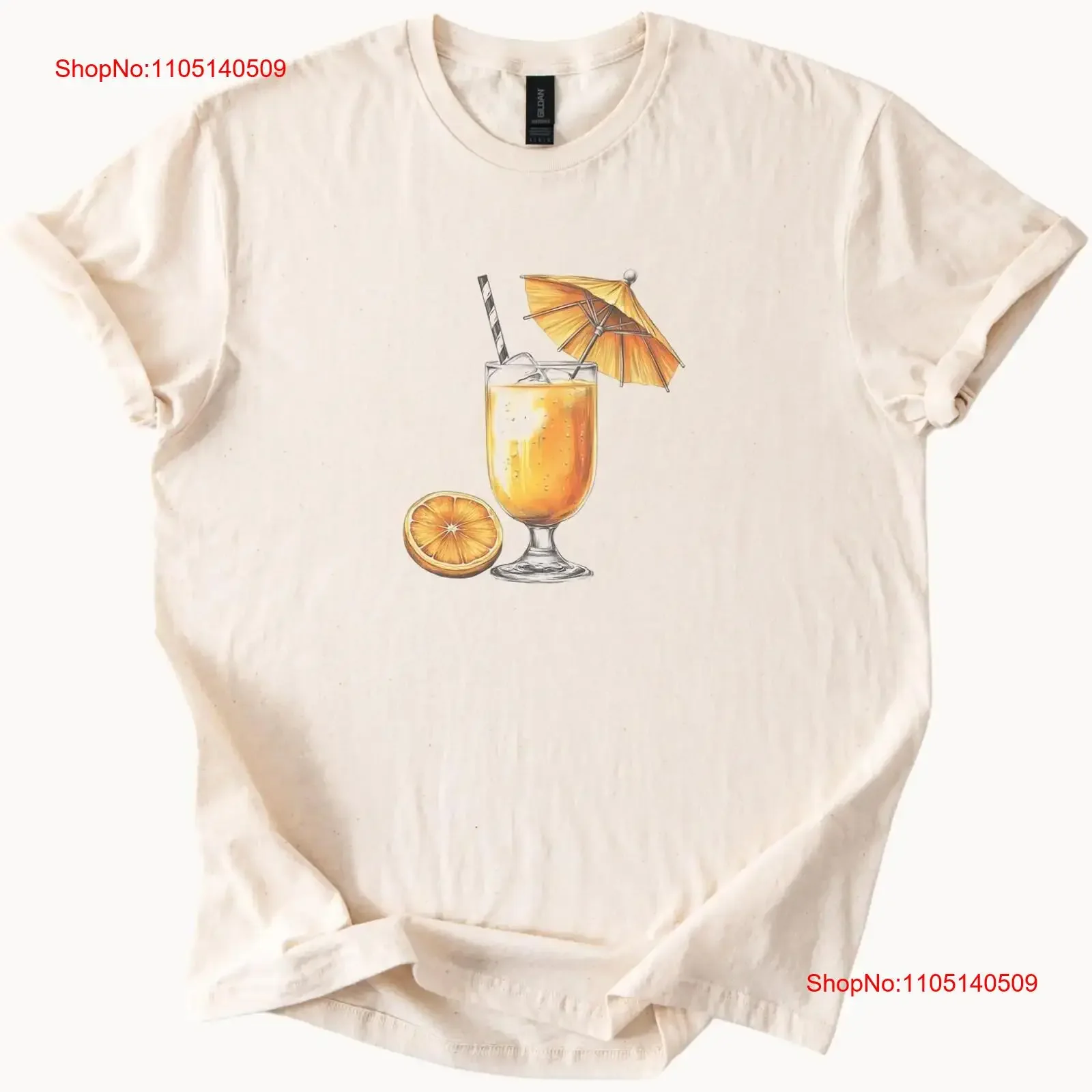 Camiseta de cóctel de rebanada naranja, bebida de verano, vacaciones en la playa, vintage, lavada, estirada, moda informal para hombre, suave y cómoda