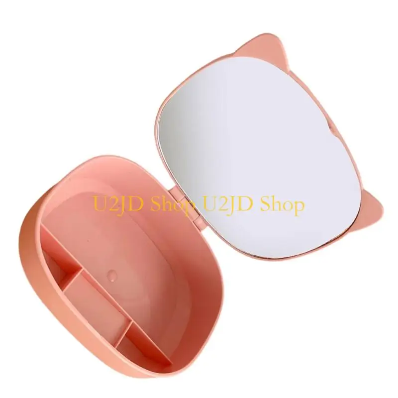 U2JD Stylish And Practical Makeup Mirror with Beauty Tools Portable Cosmetic Accesories Storage Box For Women