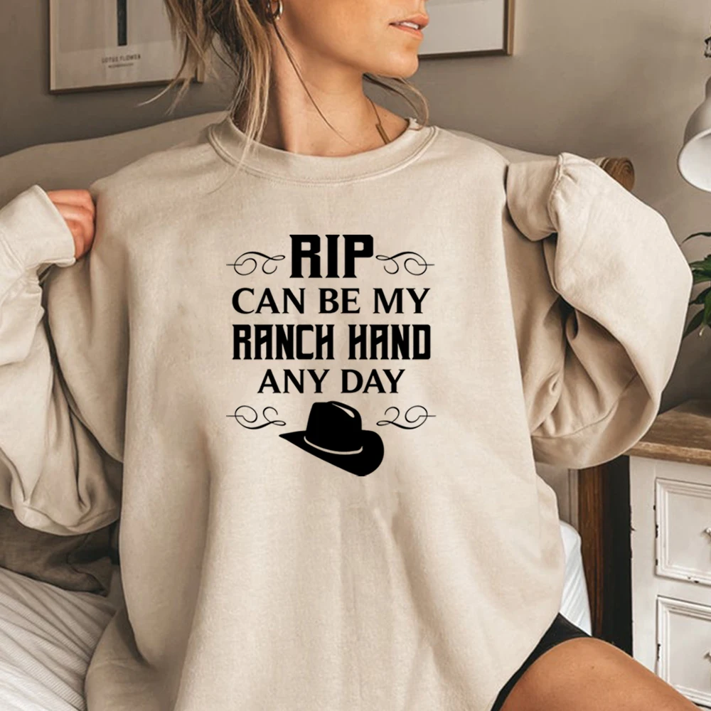 

Rip Can Be My Ranch Hand Any Day Sweatshrit Yellowstone Dutton Ranch Hoodie Rip Wheeler Get Ripped Crewneck Sweatshirt Fans Gift