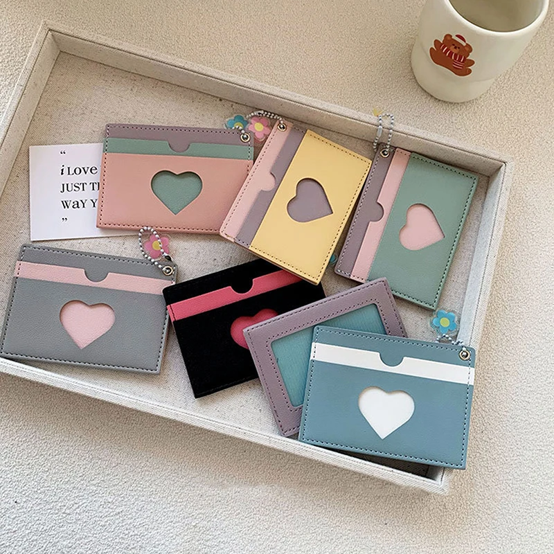 Dopamine Ins Pu Leather ID Card Holder Bank Credit Card Box Multi Slot Slim Card Case Wallet Women Business Card Cover