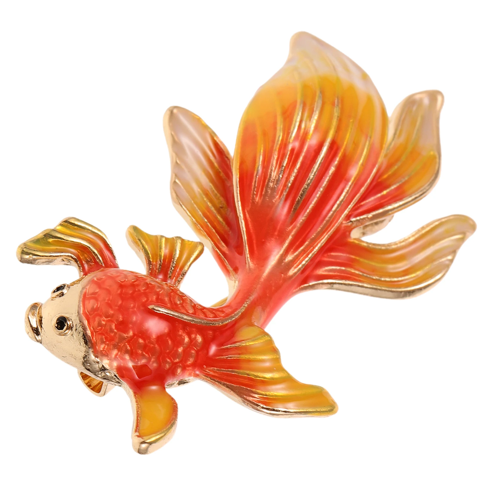 

Goldfish Yellow Lapel Pins Clothes Brooch Enamel Fish Lapel Pin Decorative Brooch For Dresses Scarves