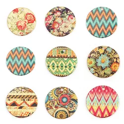 5/10 PCs Round Enamel Painting Pendant Charms Gold Color Back Sparkledust For Bracelet DIY Findings Jewelry Making 20mm Dia.