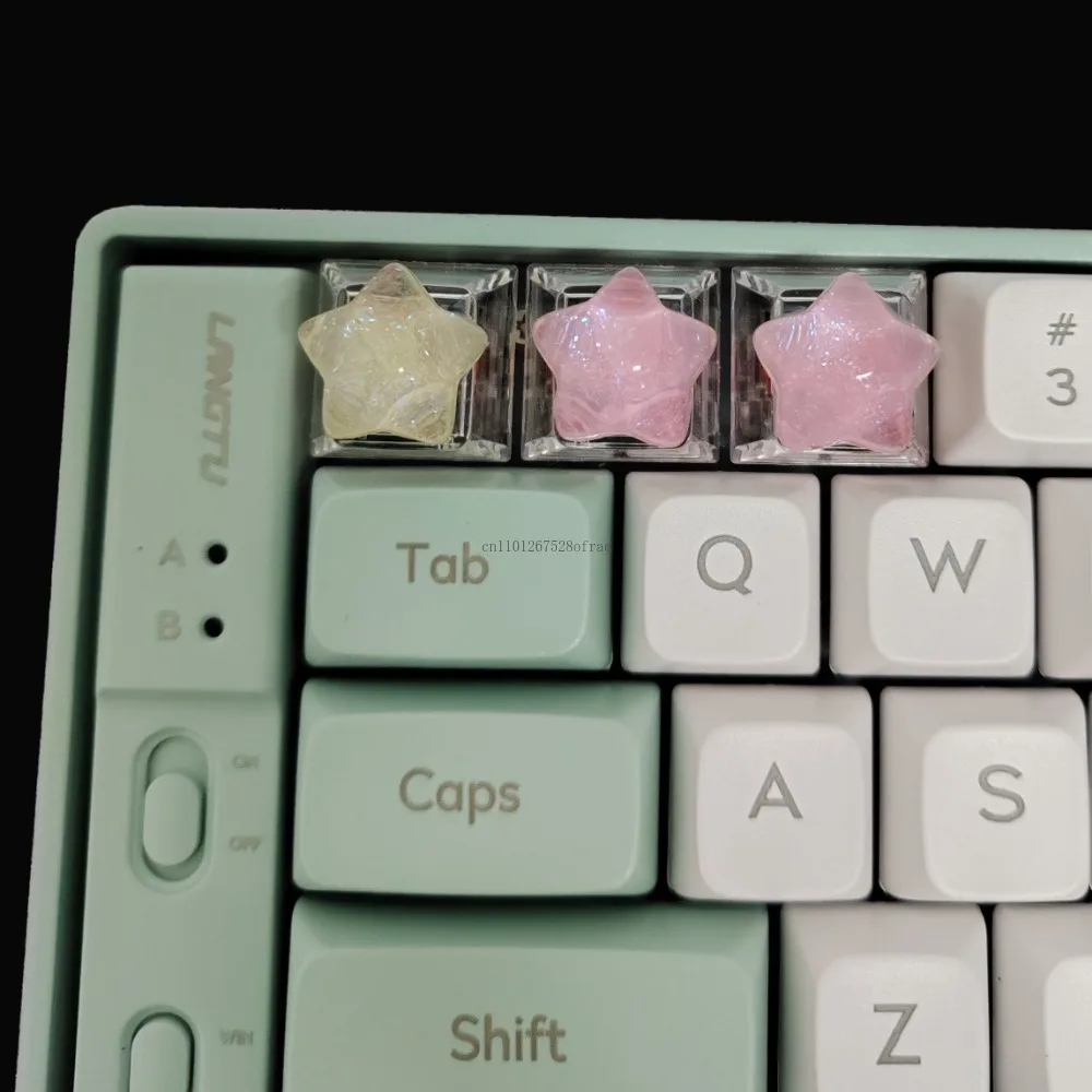 Stern süße Tastenkappe DIY mechanische Tastatur Tastenkappen Kreuzachse Kirsche Profil R4 Höhe Tastenkappen Gaming Zubehör Freund Geschenk