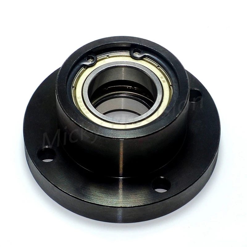 Carbon Steel Flange Round Bearings with Housing  Flange type Double Bearing Seat Assembly with buckle type diameter 3mm-50mm