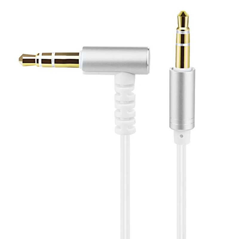 AUX Audio Cable 3.5Mm Male-To-Male Audio Jack Elbow Car AUX Dual-Head