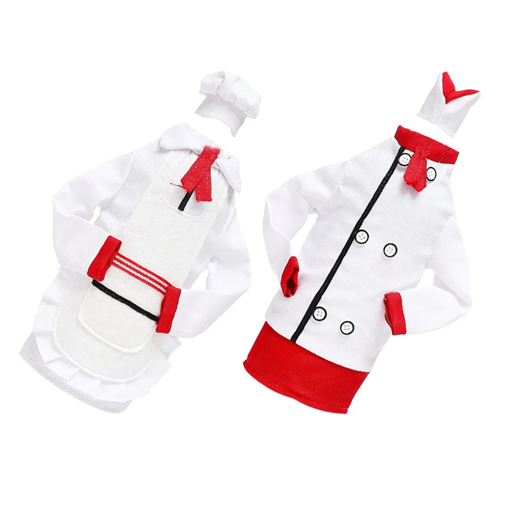 

2Pcs Covers Christmas Decor Cloth Protective Sleeves for Dining Table Centerpieces Decorative Cover Liquor nament
