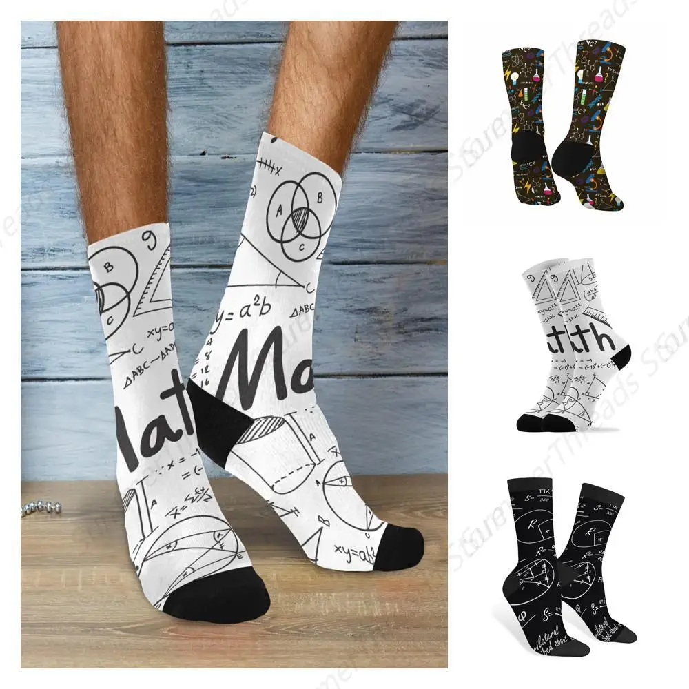 Science Experiment Athletic Crew Socks Math Creative Socks for Men Women Cool Cute Crazy Funny Sport Colorful Novelty Socks