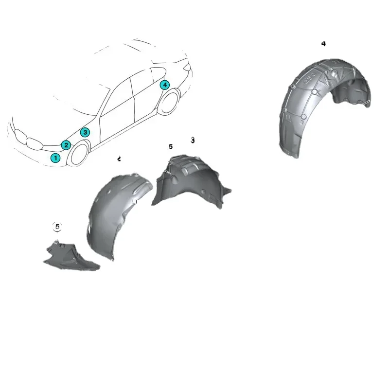 Przednia/tylna lewa/prawa strona błotnik koła osłona rozbryzgowa do BMW G21 G28 320i 325i 330Li G20 2018-2020