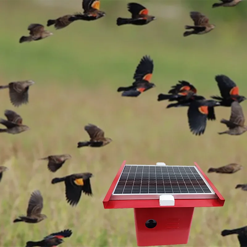 120dB Ultrasonic Bird Repellent Device, High-Frequency Sound Wave Deterrent with Dual Strobe Flashing Lights