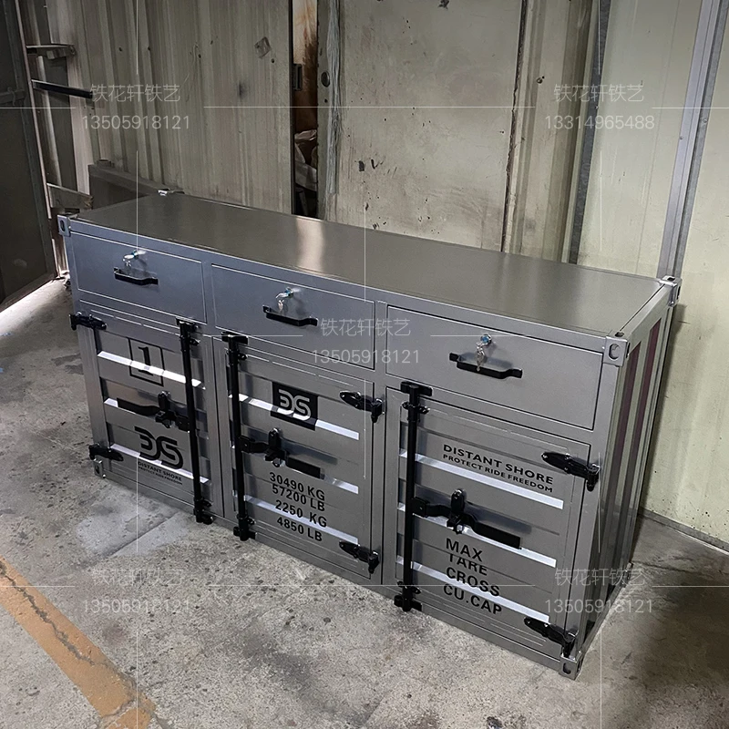 أثاث الشقة غرفة المعيشة، خزانة غرفة النوم خزانة من الحديد المطاوع أداة تخزين مطعم خزانة الشاي p #1