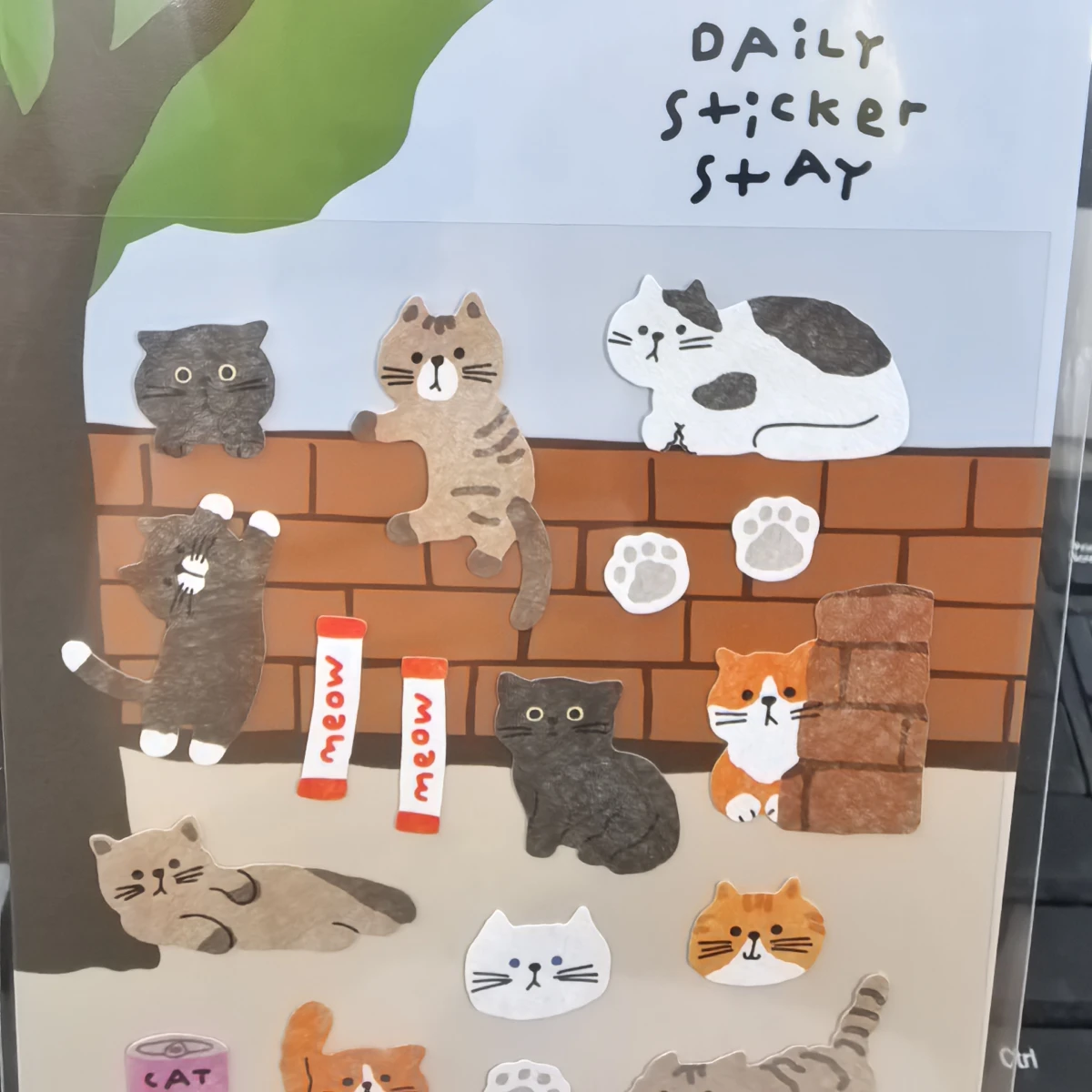 Korean Import BONITO Cute Stray Cat Paper Stickers Scrapbook