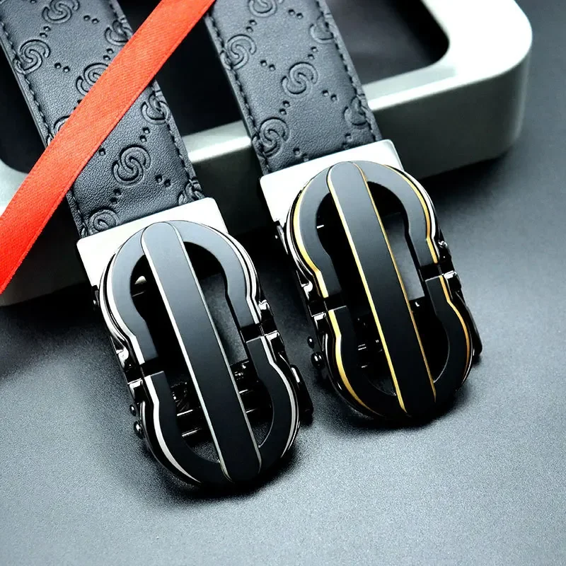 

2023 full-grain leather Brand Belt Men Top Quality Genuine Luxury Belts for Men Strap Male Metal Automatic Buckle designers