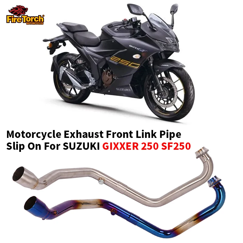 

Full System For SUZUKI GIXXER250 Gixxer 250 SF250 Motorcycle Exhaust Modified Escape Moto Modify 51mm Front Middle Link Pipe