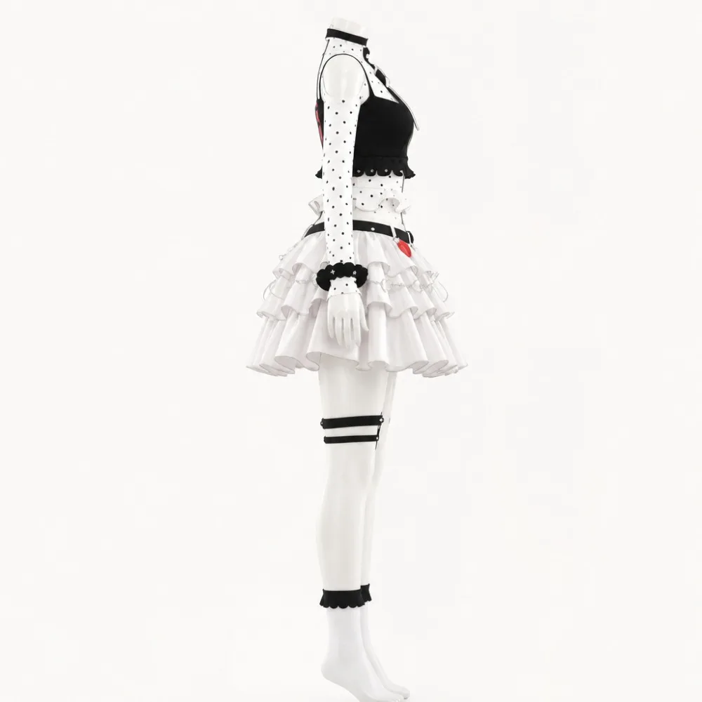 Code Mirage Requiem Black White Nursery Rhyme Cosplay costume Full Set Chinese Style Adult Women Halloween Comic Con Game Outfit