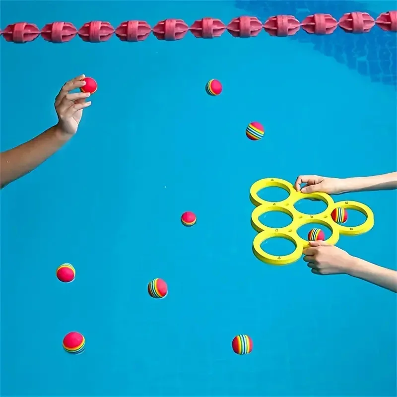 1set, Fun Splash Water Sports Floating Pool Game Toy - Durable EVA Material, Random Color Ball, Perfect for Summer Fun