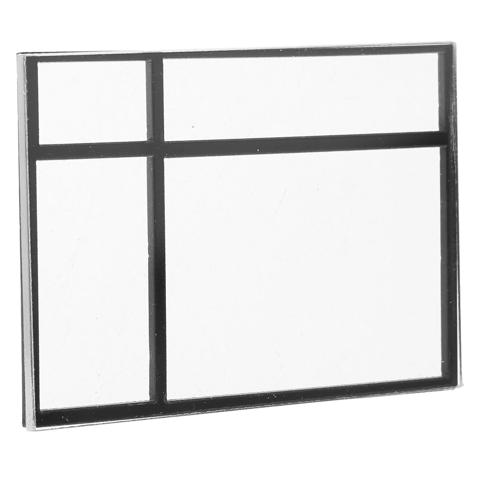 2 Stück Mini-Hausfenster, handgefertigter Holzrahmen, realistische Simulationsfenster für DIY-Dioramen und Mikrolandschaftsornamente