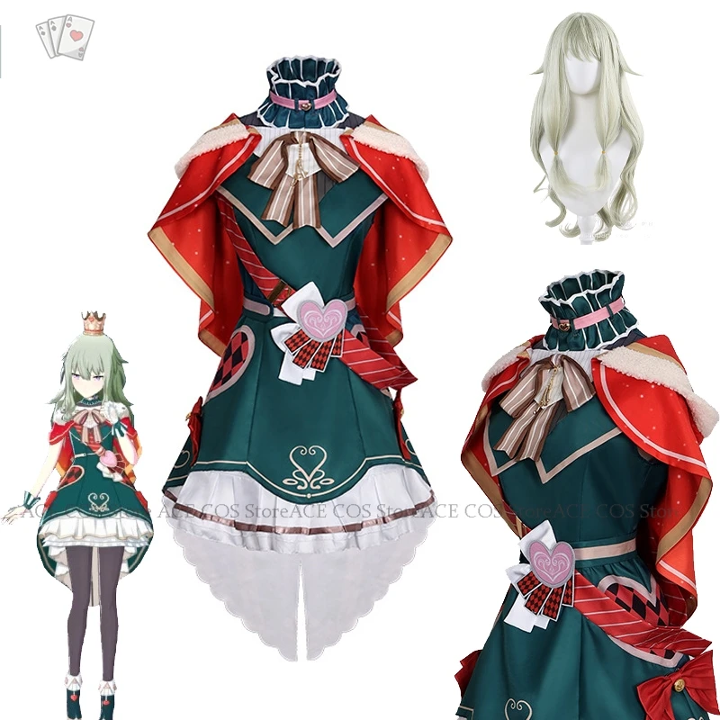 

Project Sekai Kusanagi Nene Cosplay Fancy Uniforms Colorful Stage Cosplay Wonderlands Clothes Dress Halloween Outfit Cape Wig