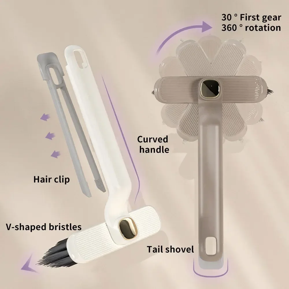 Xiao Youpin فرشاة تنظيف فجوة أرضية بلاط الحمام ، فرش شق دوارة ، نهاية مسدودة ، شعيرات قوية ، مستلزمات تنظيف