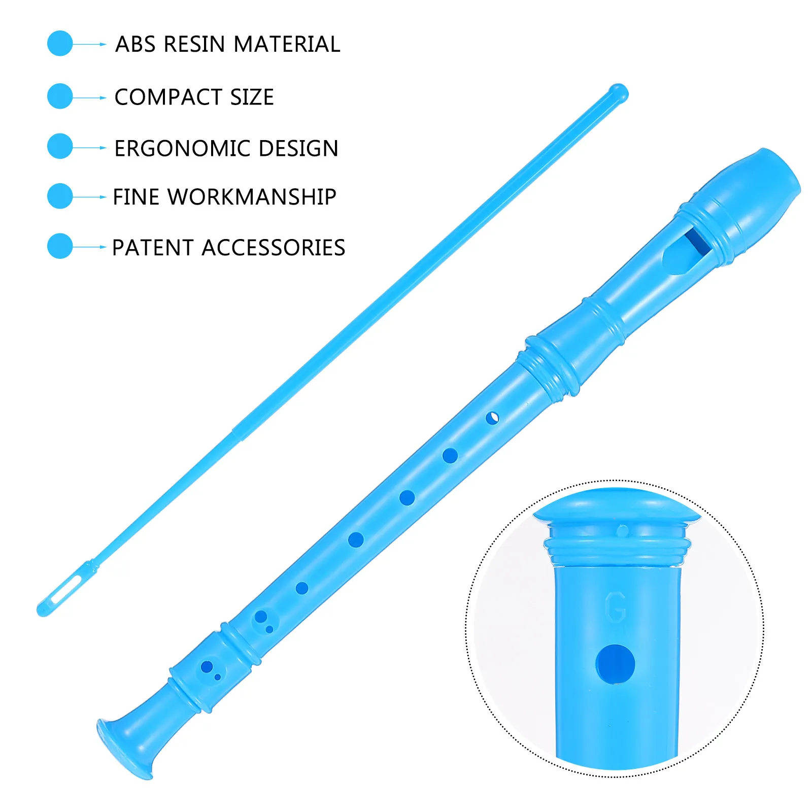 

5Pcs Colored Soprano Recorders ABS Plastic for Beginners Educational Music Instrument Fun Learning Rhythm Melody