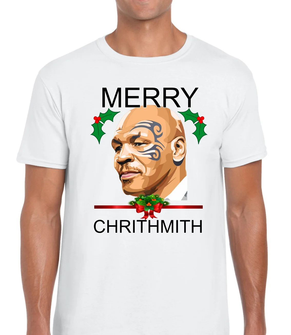 Merry Chrithmith Tyson Joke Funny Christmas Mens T Shirt Short Sleeve Casual Cotton O-Neck T Shirt