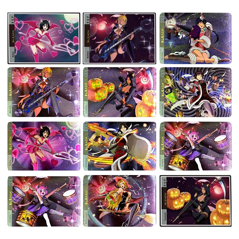 Diy Japanese Anime Bleach Inoue Orihime Matsumoto Rangiku Tear Halibel Collectible Cards Christmas Birthday Gift Children's Toys