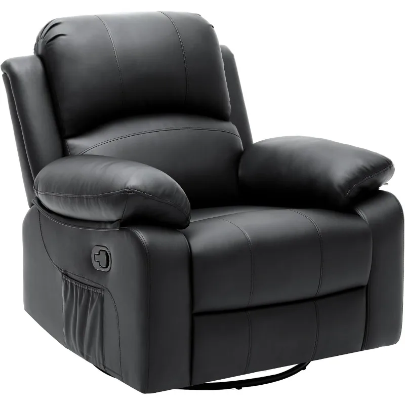 Oversized Rocker Recliner Chair with Heat and Massage, Lazy Boy Recliner with Overstuffed Armrest, Rocking Function